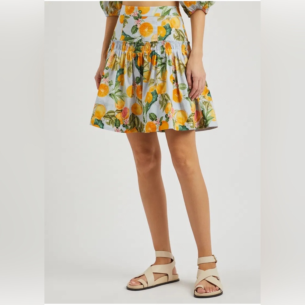 Cara Cara Alessandra Printed Mini Skirt  Size  8 Cotton
